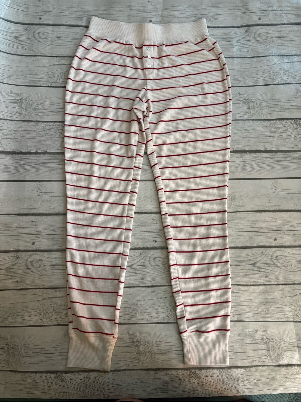 stars above Cream and Red Striped Pajama Set - Picture 4 of 4
